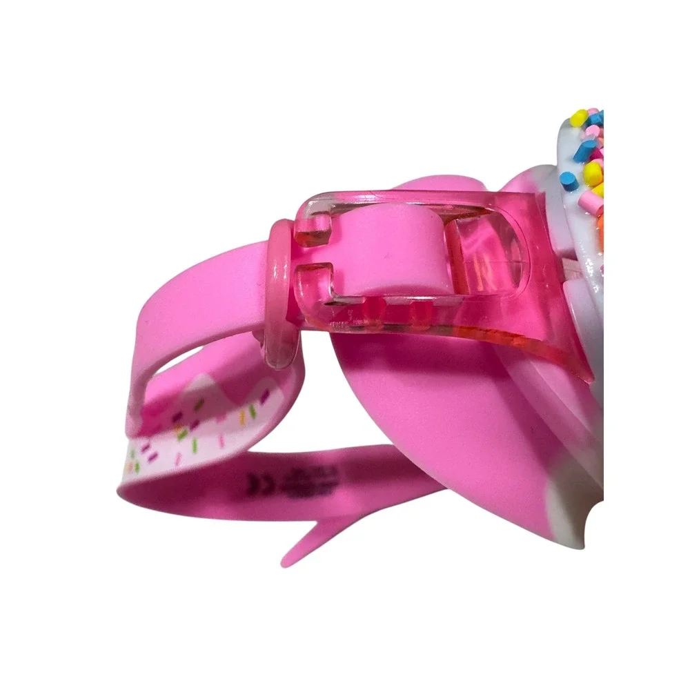 Bling2O Pink‎ Sprinkles Round Swim Goggles Kids Adjustable Strap Novelty